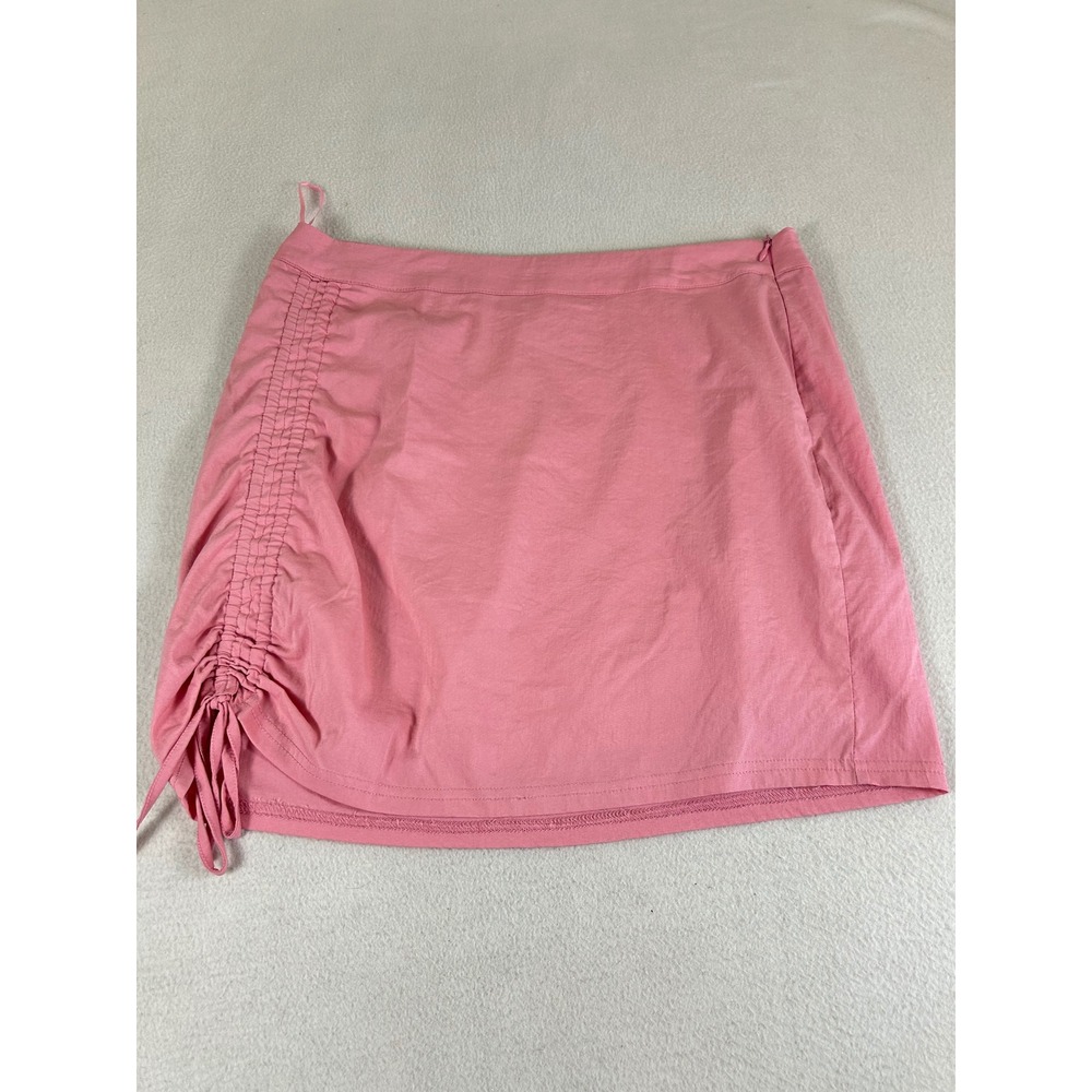 North End Ruched Mini‎ Skort Women Large Pink Barbiecore Soft Girl Y2K Prep